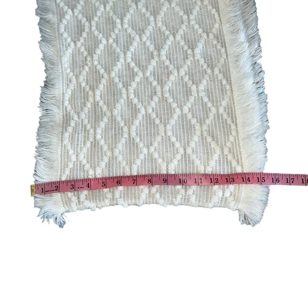 Cato-Ivory Diamond Knit Plush Fuzzy Eyelash Infinity Circle Scarf